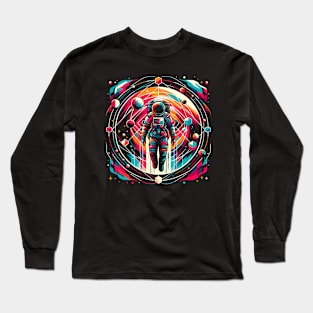 Astronaut Odyssey: Geometric Cosmos Long Sleeve T-Shirt